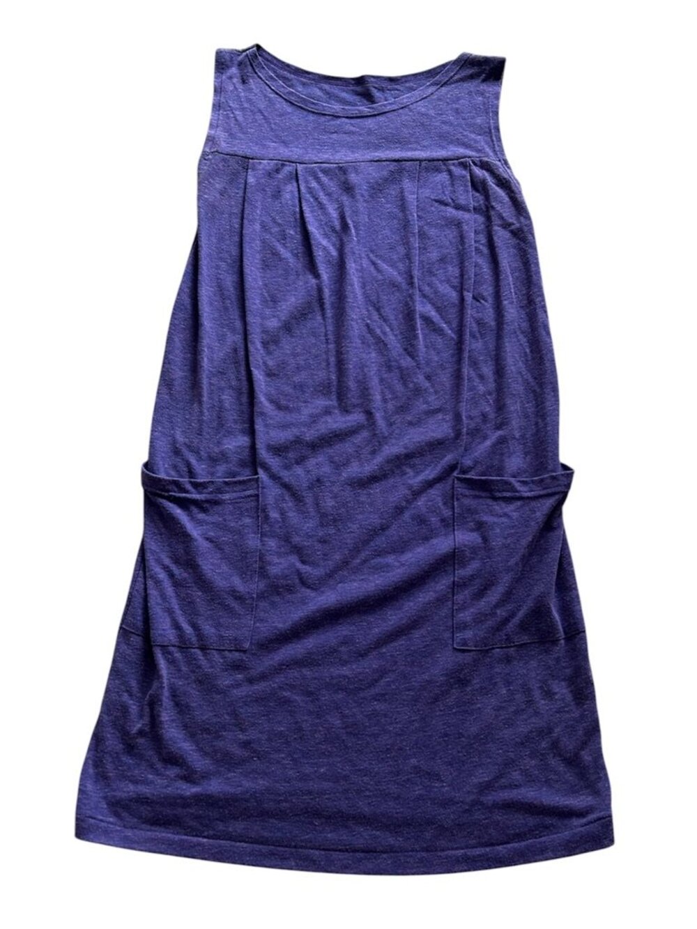 American Apparel Sleeveless Dress XS - Purple Viscose Blend with Pockets